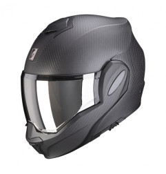 SCORPION KASK SZCZĘKOWY (SZCZĘKA DO TYŁU) EXO-TECH CARBON SOLID MATT BLACK KOLOR CZARNY MAT (KARBON) ROZMIAR XXL