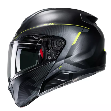 Kask motocyklowy szczękowy HJC RPHA91 Combust Black/Yellow XL
