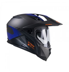 KENNY RACING KASK DUAL ADVENTURE MODEL EXTREME GRAPHIC GUNMETAL MATT KOLOR CZARNY/SZARY/NIEBIESKI ROZMIAR XS (53 - 54 CM)