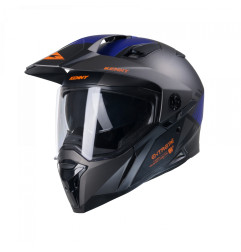 KENNY RACING KASK DUAL ADVENTURE MODEL EXTREME GRAPHIC GUNMETAL MATT KOLOR CZARNY/SZARY/NIEBIESKI ROZMIAR L (59 - 60 CM)