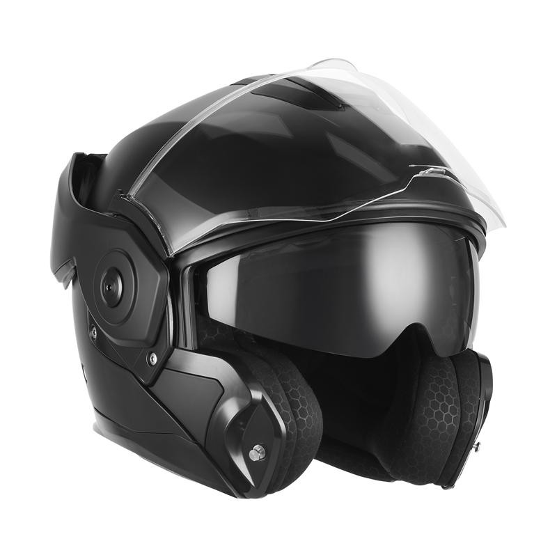 NOX PREMIUM KASK SZCZĘKOWY FLIP-BACK (SZCZĘKA DO TYŁU) Z BLENDĄ SPINNER KOLOR CZARNY MAT ROZMIAR L