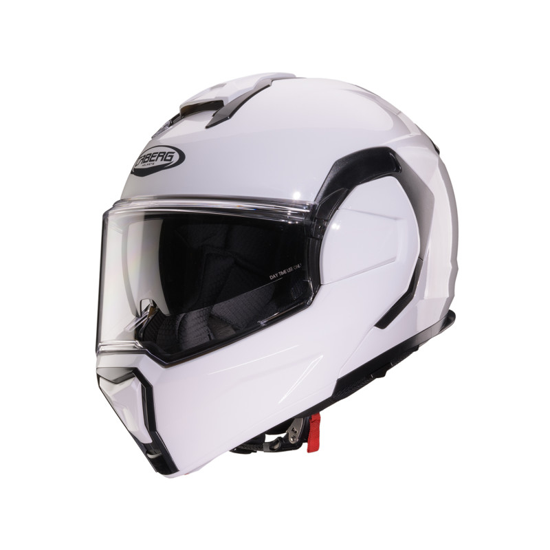 CABERG KASK SZCZĘKOWY FLIP-BACK (SZCZĘKA DO TYŁU) MODEL TRIP SOLID KOLOR BIAŁY POŁYSK ROZMIAR L (PINLOCK W ZESTAWIE)