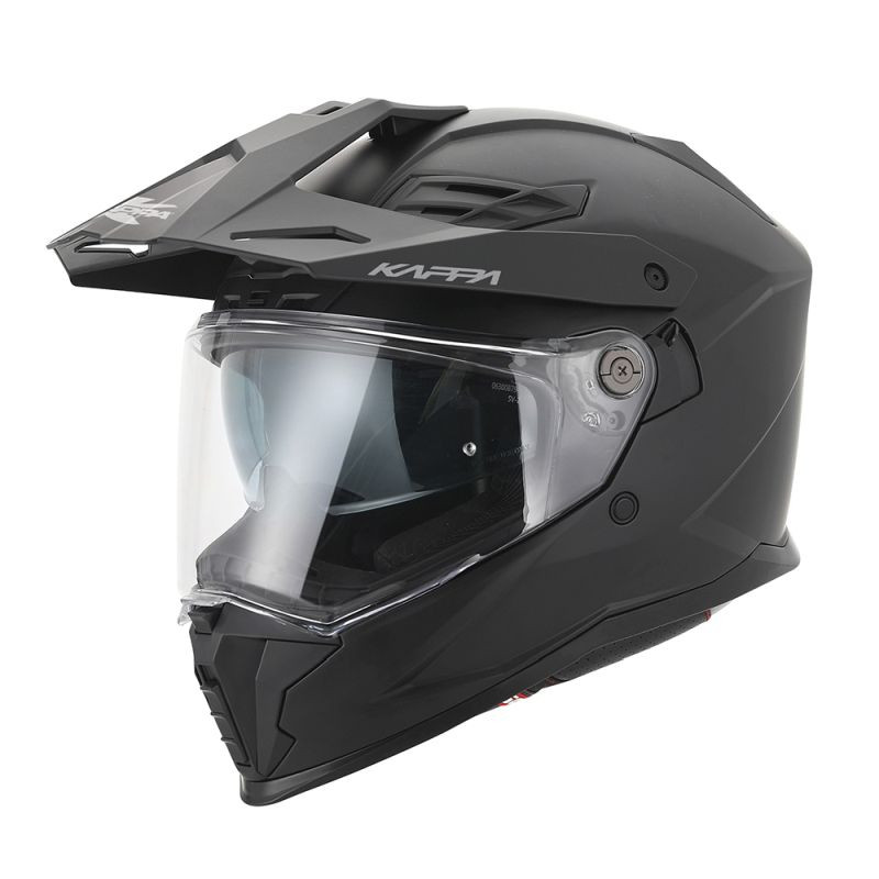 KAPPA KASK KV33 SOLID ENDURO DUAL OFF ROAD Z SZYBĄ I BLENDĄ KOLOR CZARNY MATT ROZMIAR 54 / XS (HOMOLOGACJA ECE 22R06)