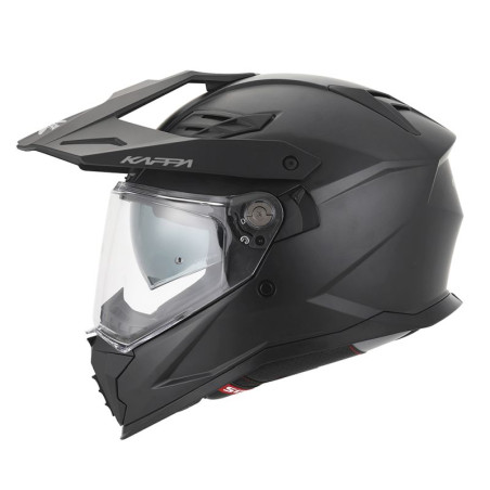 KAPPA KASK KV33 SOLID ENDURO DUAL OFF ROAD Z SZYBĄ I BLENDĄ KOLOR CZARNY MATT ROZMIAR 56 / S (HOMOLOGACJA ECE 22R06)