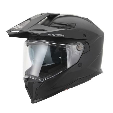 KAPPA KASK KV33 SOLID ENDURO DUAL OFF ROAD Z SZYBĄ I BLENDĄ KOLOR CZARNY MATT ROZMIAR 60 / L (HOMOLOGACJA ECE 22R06)