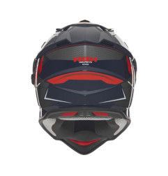 NOX PROMOCJA KASK OFFROAD / TRAIL DUOSPORT (DUAL) N312 VAPOR Z SZYBKĄ I BLENDĄ KOLOR NIEBIESKI/CZARNY/CZERWONY ROZMIAR S