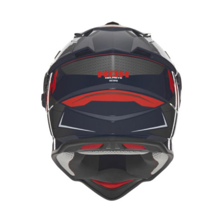NOX PROMOCJA KASK OFFROAD / TRAIL DUOSPORT (DUAL) N312 VAPOR Z SZYBKĄ I BLENDĄ KOLOR NIEBIESKI/CZARNY/CZERWONY ROZMIAR S