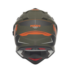NOX PROMOCJA KASK OFFROAD / TRAIL DUOSPORT (DUAL) N312 VAPOR Z SZYBKĄ I BLENDĄ KOLOR POMARAŃCZOWY/KHAKI/SZARY MAT ROZMIAR S