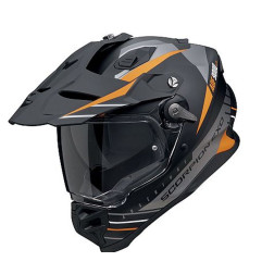 SCORPION KASK DUAL ENDURO / ADVENTURE ADF-9000 AIR FEAT BLACK/SILVER/ORANGE KOLOR CZARNY/SREBRNY/POMARAŃCZOWY MAT ROZMIAR L