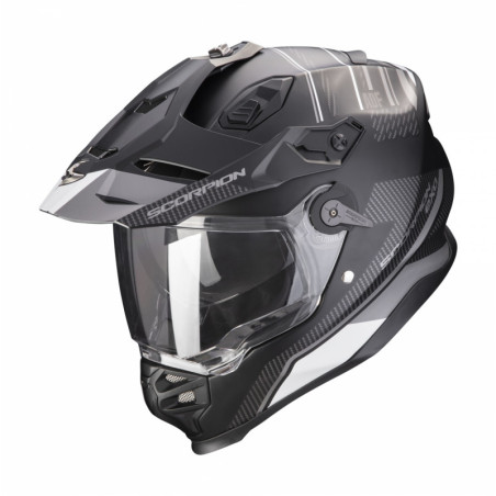 SCORPION KASK DUAL ENDURO / ADVENTURE ADF-9000 AIR DESERT KOLOR CZARNY/SREBRNY MAT ROZMIAR XL
