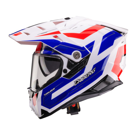 CABERG 2026 KASK OFFROAD / TRAIL / ADVENTURE DUOSPORT (DUAL) TANAMI RANGER KOLOR BIAŁY/CZERWONY/NIEBIESKI ROZMIAR L
