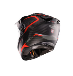CABERG 2026 KASK OFFROAD / TRAIL / ADVENTURE DUOSPORT (DUAL) TANAMI CARBON GRAVITY KOLOR CZERWONY/SZARY ROZMIAR XL