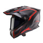CABERG 2026 KASK OFFROAD / TRAIL / ADVENTURE DUOSPORT (DUAL) TANAMI CARBON GRAVITY KOLOR CZERWONY/SZARY ROZMIAR XL
