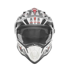 NOX PROMOCJA KASK OFFROAD / TRAIL DUOSPORT (DUAL) N312 TRACK Z SZYBKĄ I BLENDĄ KOLOR CZERWONY/BIAŁY ROZMIAR M