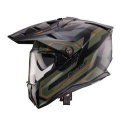 CABERG KASK OFFROAD / TRAIL / ADVENTURE DUOSPORT (DUAL) TANAMI RANGER CZARNY MAT/ZIELONY (KHAKI)/POMARAŃCZOWY KOLOR ROZMIAR XL
