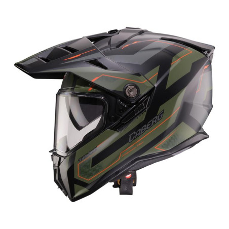 CABERG KASK OFFROAD / TRAIL / ADVENTURE DUOSPORT (DUAL) TANAMI RANGER CZARNY MAT/ZIELONY (KHAKI)/POMARAŃCZOWY KOLOR ROZMIAR XL