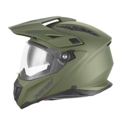 NOX KASK OFFROAD / TRAIL DUOSPORT (DUAL) N350 SOLID Z SZYBKĄ I BLENDĄ KOLOR ZIELONY (KHAKI) MAT ROZMIAR L