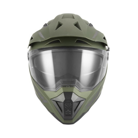 NOX KASK OFFROAD / TRAIL DUOSPORT (DUAL) N350 SOLID Z SZYBKĄ I BLENDĄ KOLOR ZIELONY (KHAKI) MAT ROZMIAR L