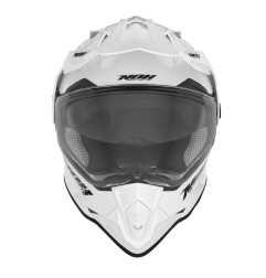 NOX KASK OFFROAD / TRAIL DUOSPORT (DUAL) N312 SOLID Z SZYBKĄ I BLENDĄ KOLOR BIAŁY POŁYSK ROZMIAR M
