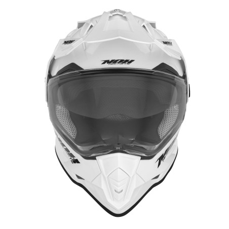 NOX KASK OFFROAD / TRAIL DUOSPORT (DUAL) N312 SOLID Z SZYBKĄ I BLENDĄ KOLOR BIAŁY POŁYSK ROZMIAR L