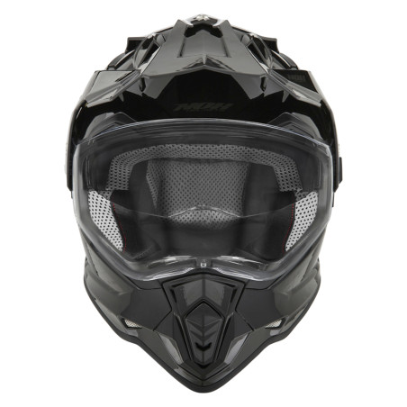 NOX KASK OFFROAD / TRAIL DUOSPORT (DUAL) N312 SOLID Z SZYBKĄ I BLENDĄ KOLOR CZARNY POŁYSK ROZMIAR L