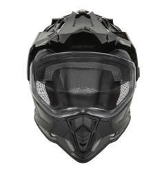 NOX KASK OFFROAD / TRAIL DUOSPORT (DUAL) N312 SOLID Z SZYBKĄ I BLENDĄ KOLOR CZARNY POŁYSK ROZMIAR XXL