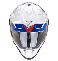 SCORPION KASK DUAL ENDURO / ADVENTURE ADF-9000 AIR DESERT WHITE/BLUE/RED KOLOR BIAŁY/NIEBIESKI/CZERWONY ROZMIAR M