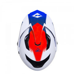 KENNY RACING KASK DUAL ADVENTURE MODEL EXTREME GRAPHIC PATRIOT KOLOR BIAŁY/NIEBIESKI/CZERWONY ROZMIAR M ( 57 - 58 CM )