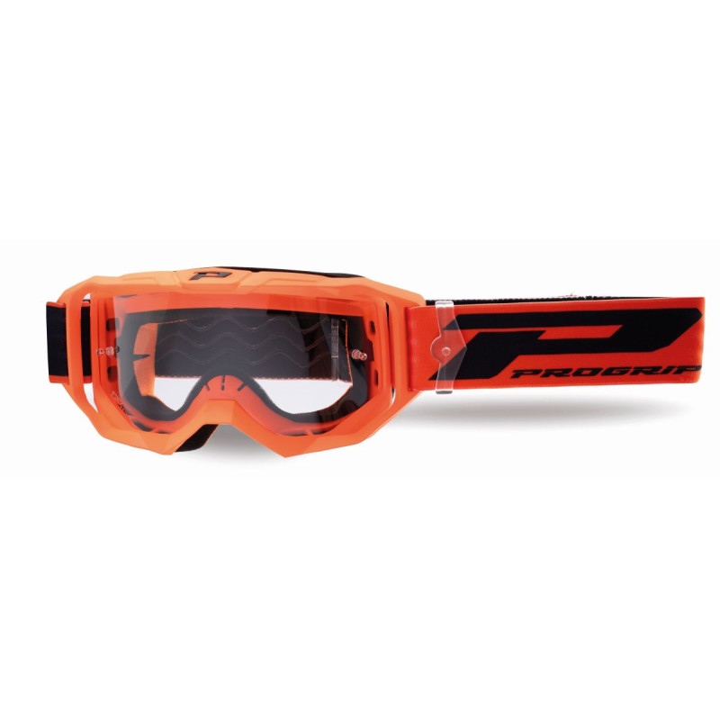 PROGRIP GOGLE PG3300-409 TR VISION KOLOR POMARAŃCZOWY FLUO (SZYBA PG3310 PRZEZROCZYSTA ANTISCRATCH, NO FOG, ANTI UV)