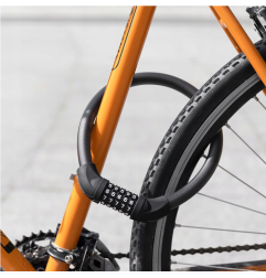 Linka antykradzieżowa, zabezpieczenie rowerowe na szyfr (RKS570-BK) ROCKBROS