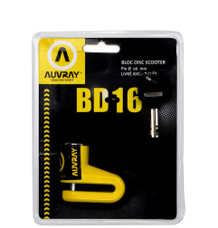 AUVRAY blokada na tarczę BD16 - żółta, średnica bolca 6mm