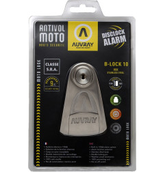 AUVRAY blokada na tarczę z alarmem B-LOCK 10 INOX - stal nierdzewna, średnica bolca 10mm (klasa S.R.A.)