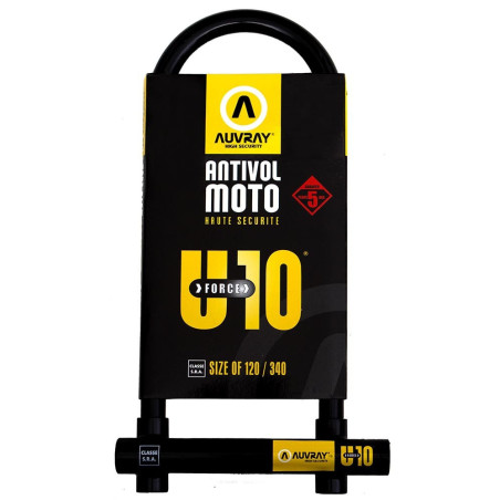 AUVRAY zapięcie U-LOCK U-FORCE 10 - 120 x 340mm, średnica bolca 18mm (klasa S.R.A.)