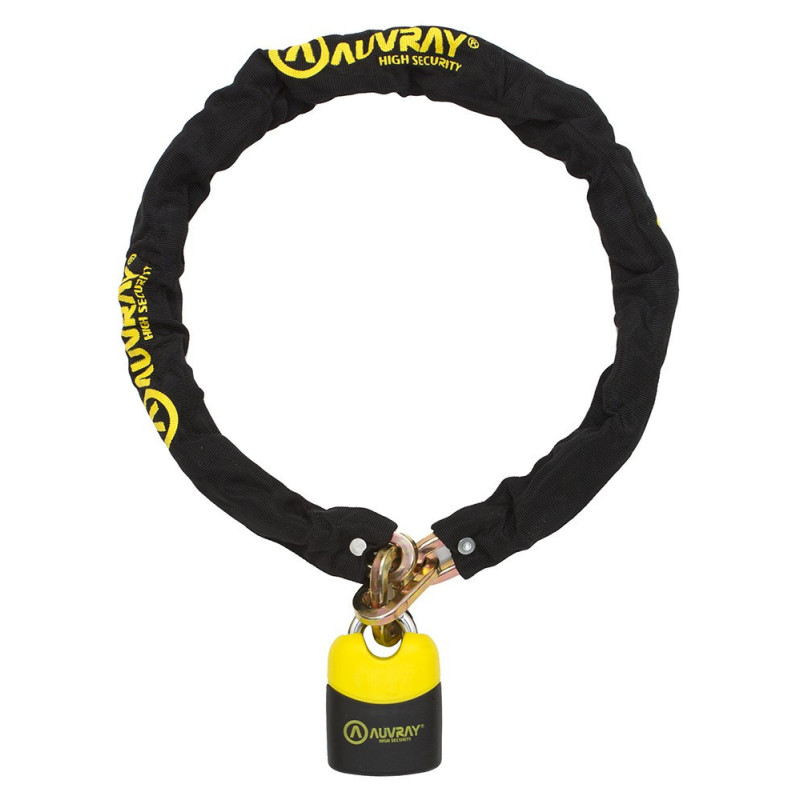 AUVRAY zestaw łańcuch z kłódką K-BLOC - długość 120cm, średnica 10mm AUVRAY zestaw łańcuch z kłódką K-BLOC - długość 120cm, średnica 10mm
