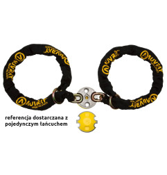 AUVRAY zestaw kotwa podłogowa podwójna 14mm + łańcuch 120cm z ogniwem lasso - długość 120cm, średnica 13,5mm (klasa S.R.A.)