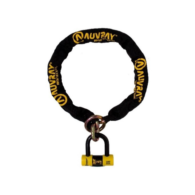 AUVRAY zestaw łańcuch typu lasso z kłódką XTREM MINI - długość 100cm, średnica 13,5mm (klasa S.R.A.) AUVRAY zestaw łańcuch typu lasso z kłódką XTREM MINI - długość 100cm, średnica 13,5mm (klasa S.R.A.)