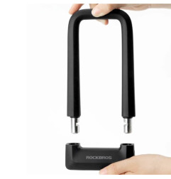 Zabezpieczenie rowerowe, zapięcie rowerowe na klucz, U-LOCK ROCKBROS (RKS626-GR) szary