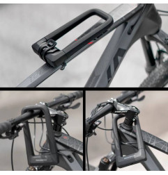 Zabezpieczenie rowerowe, zapięcie rowerowe na klucz, U-LOCK ROCKBROS (RKS626-GR) szary