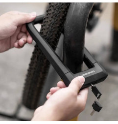 Zabezpieczenie rowerowe, zapięcie rowerowe na klucz, U-LOCK ROCKBROS (RKS626-GR) szary