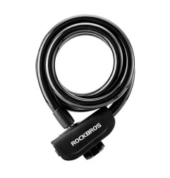 Zapięcie rowerowe, linka, na kluczyk ROCKBROS RKS515-BK czarne