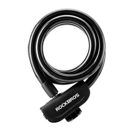 Zapięcie rowerowe, linka, na kluczyk ROCKBROS RKS515-BK czarne