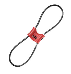 Zapięcie rowerowe, antykradzieżowe, linka 5,5 mm ROCKBROS 32120011002 czerwony