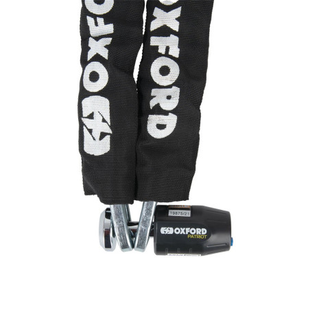OXFORD PROMOCJA ŁAŃCUCH DO MOTOCYKLA CHAIN LOCK DŁUGOSC 1.2 METRA Z ZAPIĘCIEM PATRIOT (TRZPIEŃ - 14 MM) ŚREDNICA OCZKA 12 MM