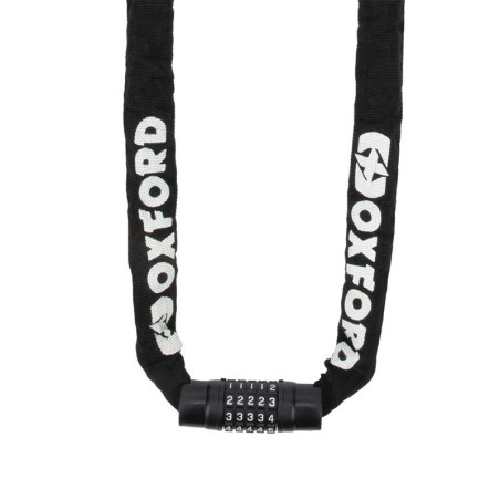 OXFORD PROMOCJA ŁAŃCUCH ZABEZPIECZENIE ANTYKRADZIEŻOWE COMBI CHAIN 8MM x 1.5M (OCZKO 8MM) - (ZAMKNIĘCIE NA SZYFR)