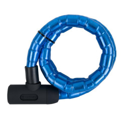 OXFORD ZABEZPIECZENIE ANTYKRADZIEŻOWE WZMOCNIONE BARIIER ARMOURED CABLE 1.4mx25mm (ZAMKNIĘCIE NA KLUCZ) KOLOR NIEBIESKI