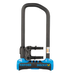 OXFORD ZABEZPIECZENIE ANTYKRADZIEŻOWE KŁÓDKA Z LINKĄ SHACKLE 14 PRO DUO U-LOCK + CABLE 320mm x 177mm KOLOR NIEBIESKI