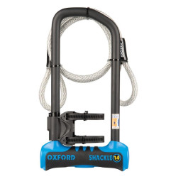 OXFORD ZABEZPIECZENIE ANTYKRADZIEŻOWE KŁÓDKA SHACKLE 14 PRO U-LOCK 320mm x 177mm KOLOR NIEBIESKI