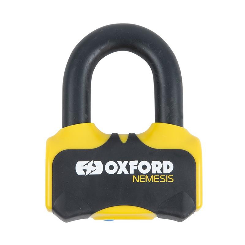 OXFORD PROMOCJA ZABEZPIECZENIE ANTYKRADZIEŻOWE KŁÓDKA NA TARCZE HAMULCOWĄ NEMESIS 16mm KOLOR ŻÓŁTY FLUO