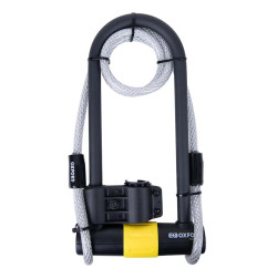 OXFORD ZABEZPIECZENIE ANTYKRADZIEŻOWE KŁÓDKA MAGNUM DUO U-LOCK Z UCHWYTEM I LINKĄ (177x340mm)