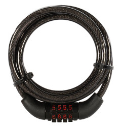 OXFORD ZABEZPIECZENIE ANTYKRADZIEŻOWE (LINKA) COMBI6 COMBINATION LOCK ZAMEK NA SZYFR 6MM X 1500MM KOLOR CZARNY